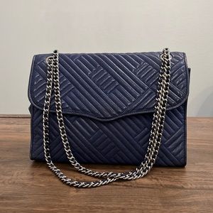 Rebecca Minkoff Blue Leather Crossbody convertible to Should Bag
